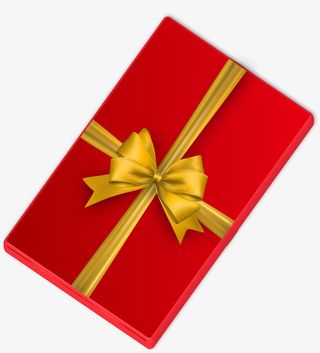小清新红色礼盒免抠