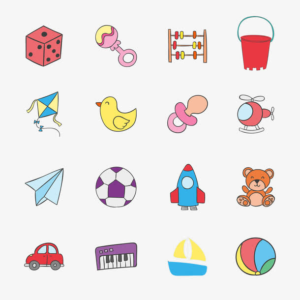 卡通儿童玩具图标免抠