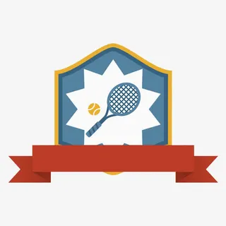 手绘网球拍免抠