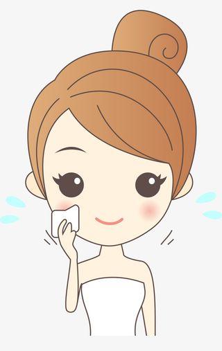 皮肤护理女孩免抠