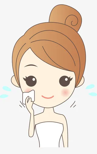 皮肤护理女孩免抠