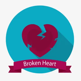 碎裂的爱心免抠