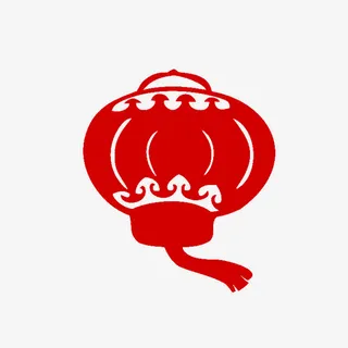 红色卡通中国风灯笼新年春节元素PNG素材免抠