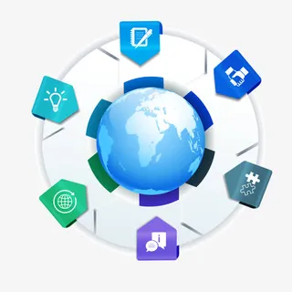 矢量全球商务免抠