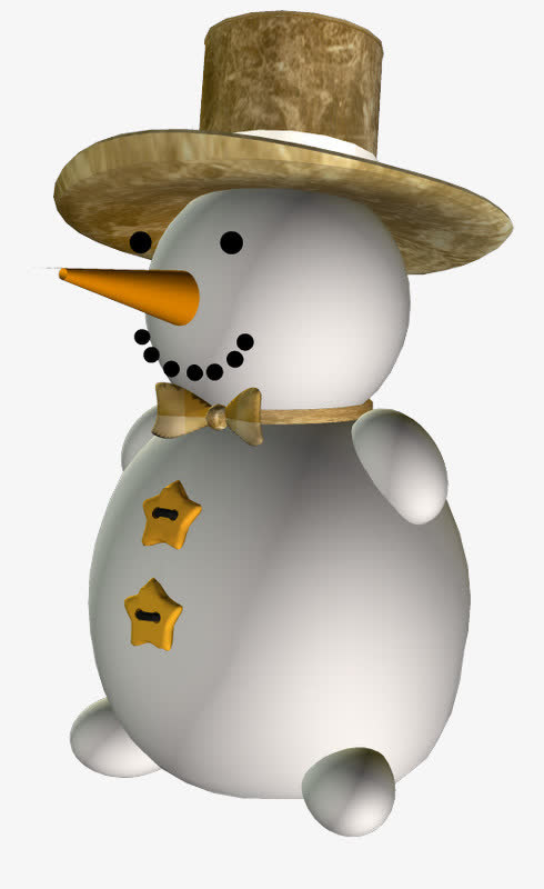 一只雪人免抠
