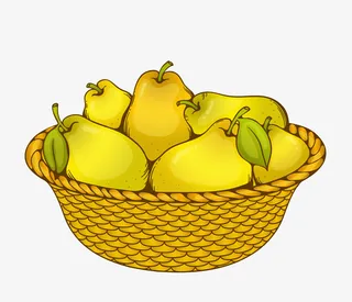 卡通一筐鸭梨免抠图免抠