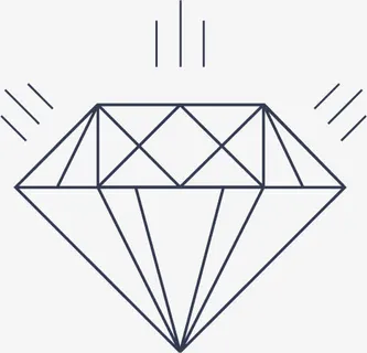 矢量线条钻石闪光免抠