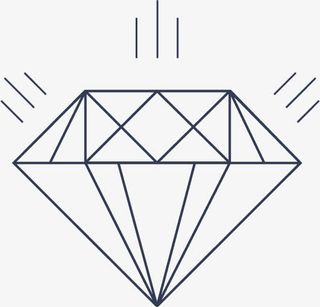 矢量线条钻石闪光免抠