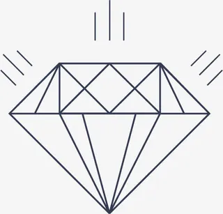 矢量线条钻石闪光免抠