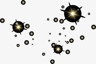 黄色闪耀光芒免抠