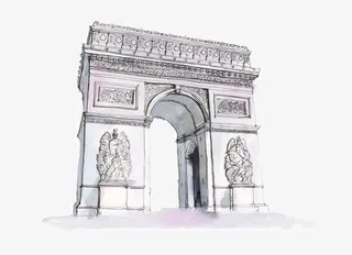 精美手绘名胜古迹建筑免抠