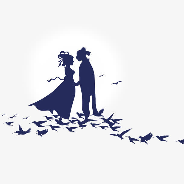 鹊桥相会的牛郎织女免抠