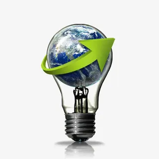 电灯里的地球免抠