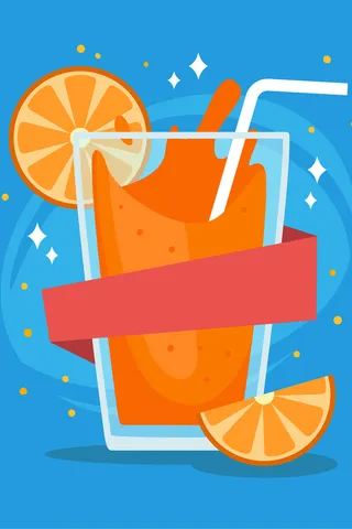 卡通水果海报背景图高清