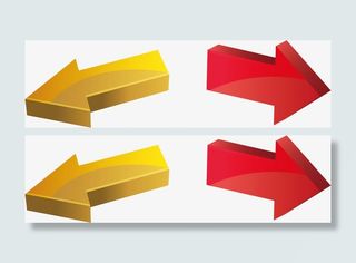 立体左右对比箭头免抠