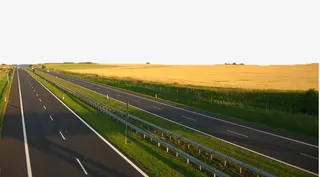 两条倾斜角度的高速公路免抠