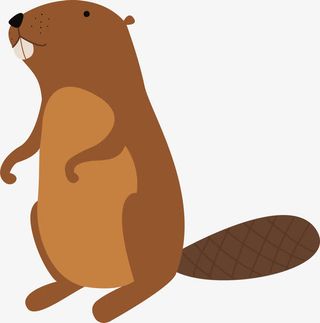 棕色鼹鼠矢量图免抠