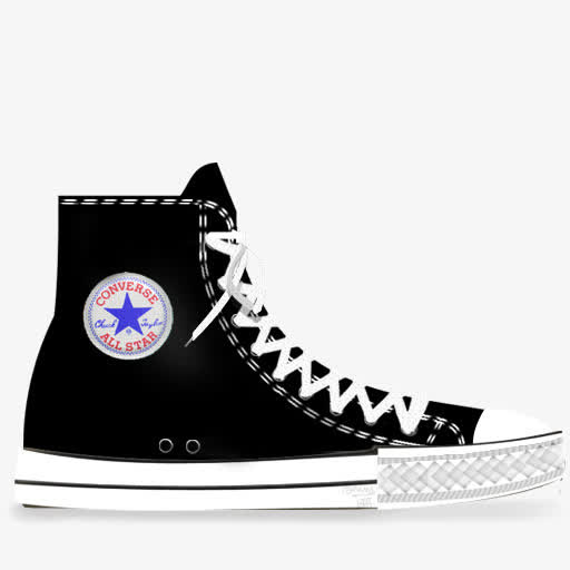 匡威黑色的鞋Converse-icons免抠
