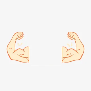 手臂肌肉健身标签免抠