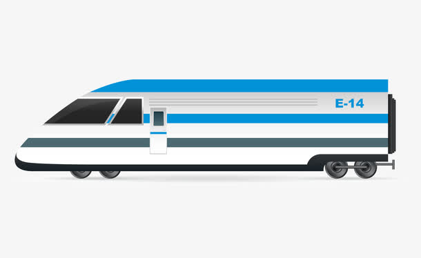 城市轨道交通火车头动车组矢量图免抠