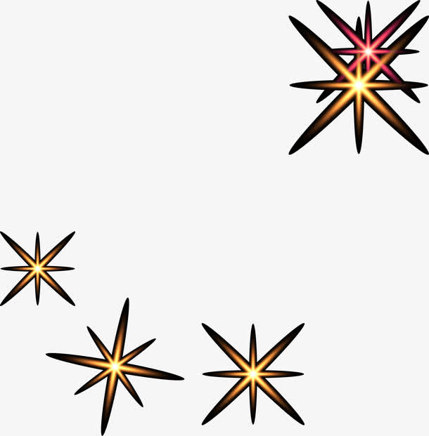 卡通星星图案七夕免抠