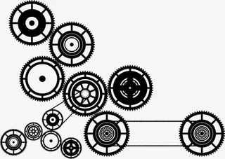 黑色手绘链条免抠