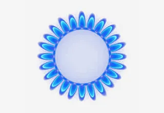 创意蓝色火焰圆环免抠