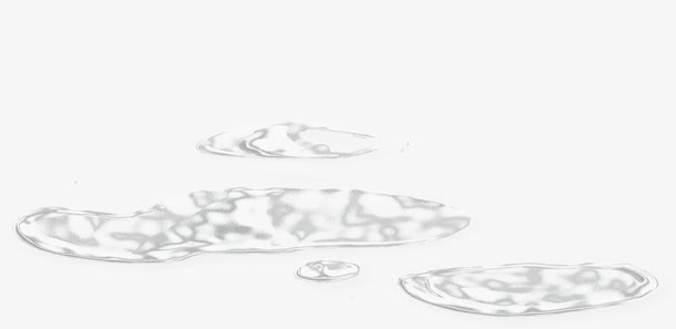 白色创意水渍免抠