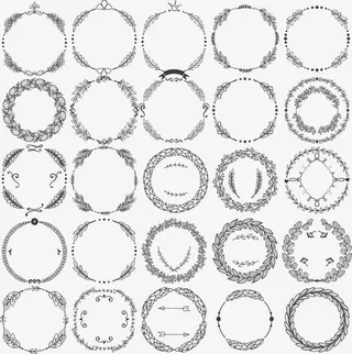 一组复古欧式花边免抠
