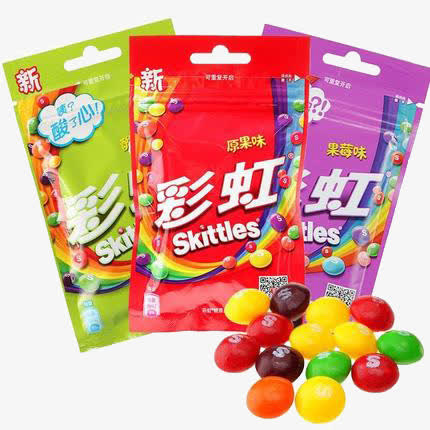 产品实物彩虹糖免抠