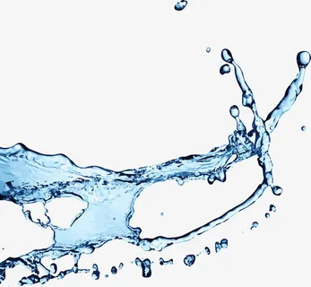 小清新蓝色水花免抠