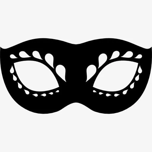 狂欢节面具框眼睛图标免抠