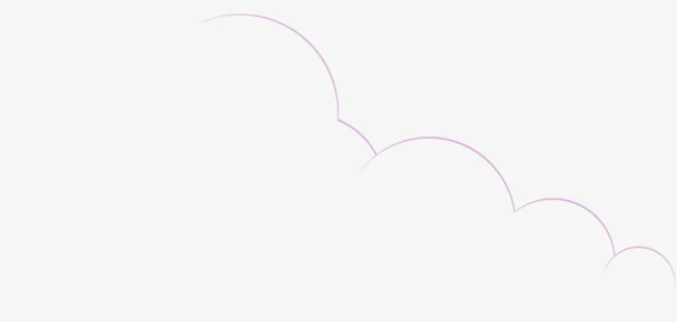 紫色线条云朵线条装饰免抠