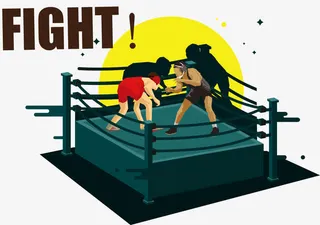擂台较量矢量免抠