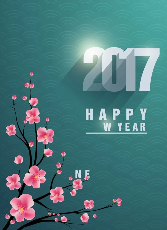 矢量古风中国风2017年新年背景高清