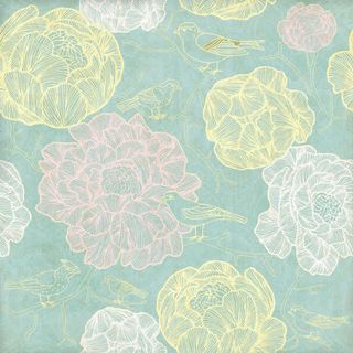 怀旧花鸟图案背景