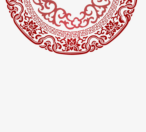中国风花纹免抠