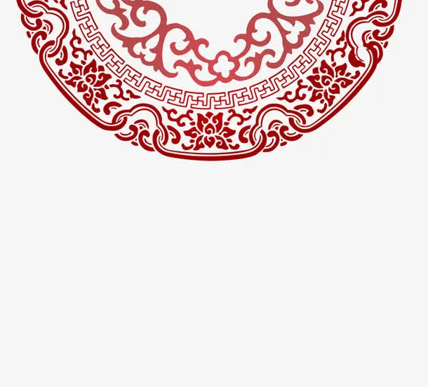 中国风花纹免抠