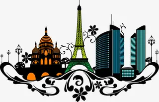 潮流城市建筑免抠