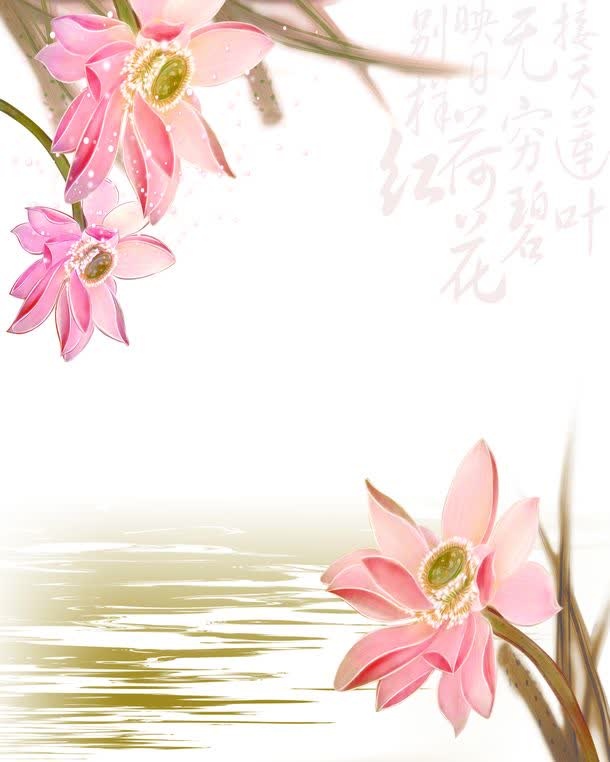 莲花湖泊背景