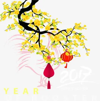 迎春花背景除夕海报