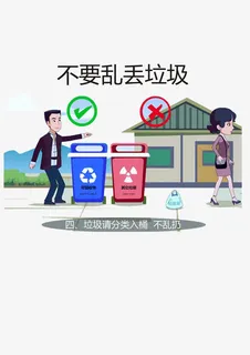 不要乱丢垃圾免抠