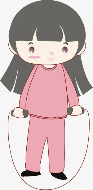 韩国小女孩PNG矢量图免抠