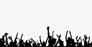 欢呼的人群免抠
