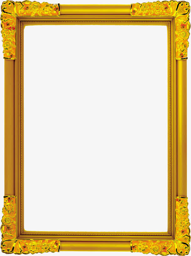 金色画框免抠