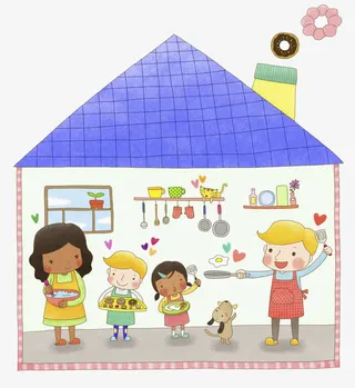 做饭的家人免抠