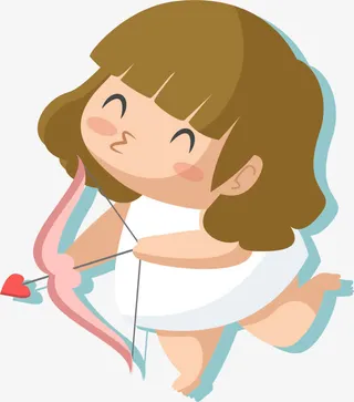 情人节射箭的丘比特免抠