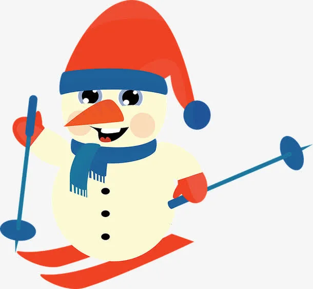 可爱圣诞节雪人卡通免抠
