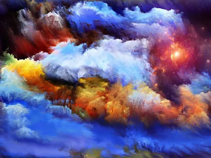 手绘云背景素材