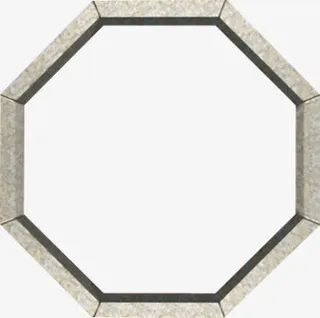 古典六边形边框设计免抠